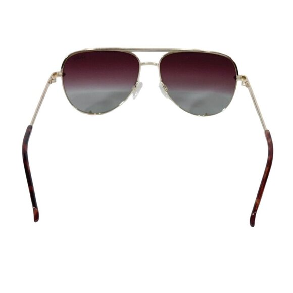 Quay HIGH KEY MICRO Sunglasses Womens Gold Frame Purple Gradient Lens Aviator - Picture 9 of 14
